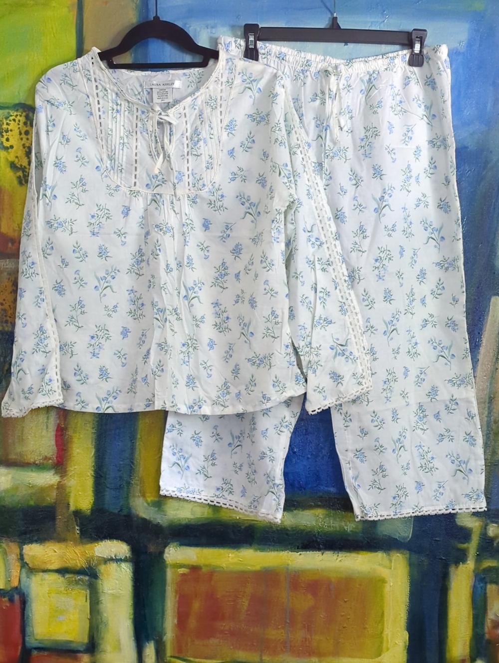 vintage Laura Ashley 100% cotton pajama set Size Medium